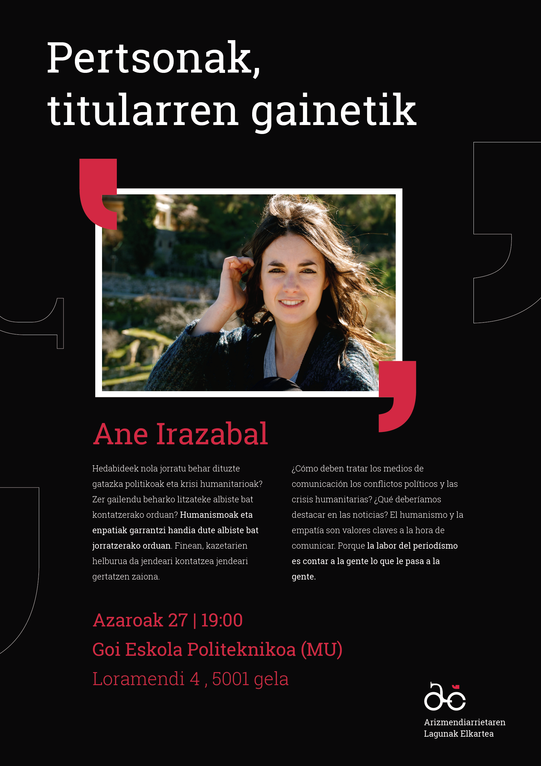 Azaroaren 27a, ARIZMENDIARRIETA EGUNA