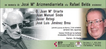 Arizmendiarrieta eta Beldaren oroimenez hitzaldiak