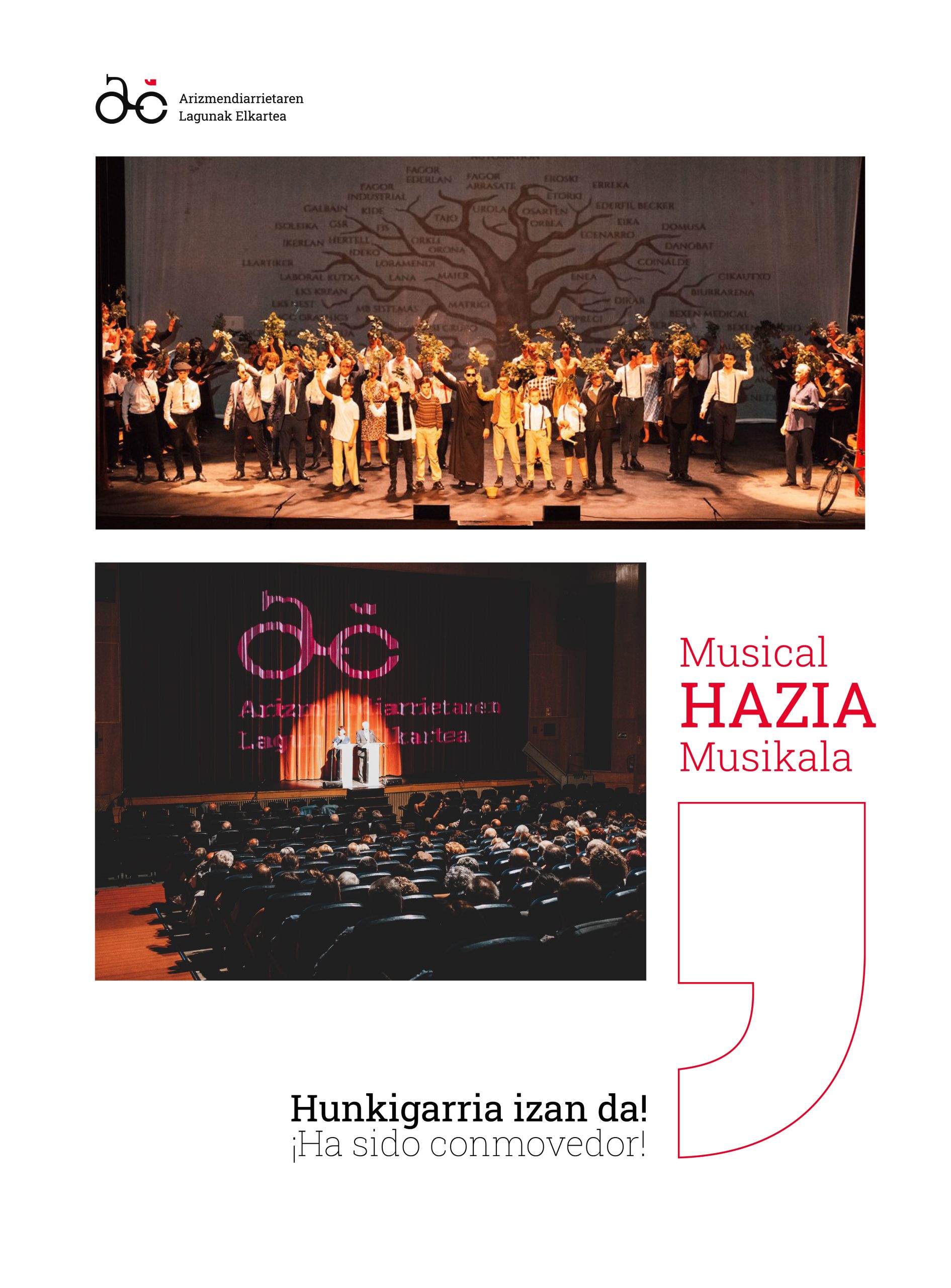 HAZIA MUSIKALAREN ESTREINALDIAREN ARRAKASTA HANDIA ARRASATEN